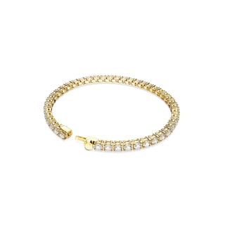 Foto 4 | Pulsera De Tenis Swarovski Matrix Con Piedras Transparentes En Tono Dorado - Venta Internacional.