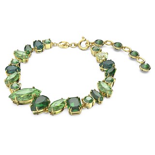 Foto 2 | Brazalete Swarovski Gema Con Cristales Verdes Suaves En Tono Dorado - Venta Internacional.