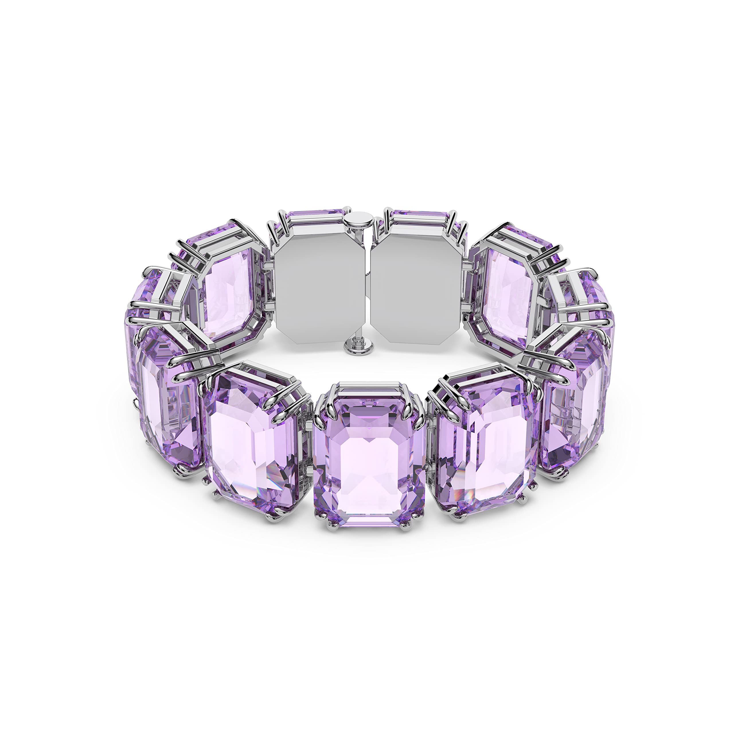 Foto 2 pulgar | Pulsera Swarovski Millenia De Talla Octagonal Chapada En Rodio Morado - Venta Internacional.