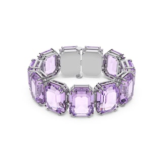Foto 1 | Pulsera Swarovski Millenia De Talla Octagonal Chapada En Rodio Morado - Venta Internacional.
