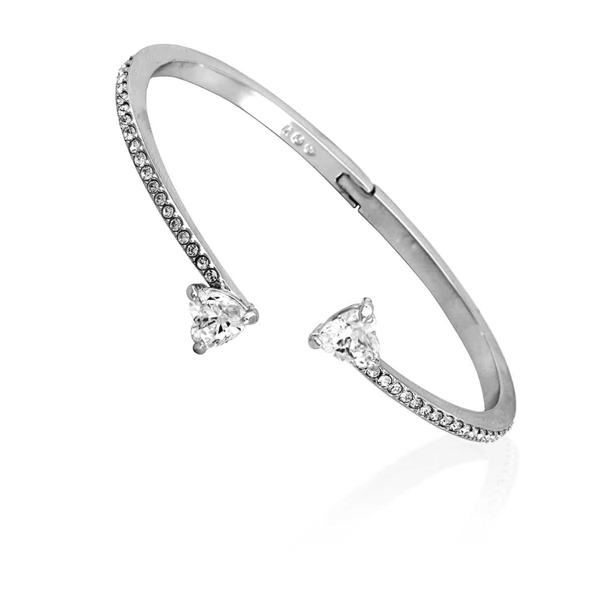 Foto 2 pulgar | Brazalete Swarovski Mesmera En Forma De Corazón Con Cristales Transparentes S - Venta Internacional.