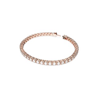 Foto 2 | Pulsera De Tenis Swarovski Matrix Con Piedras Transparentes En Oro Rosa M - Venta Internacional.
