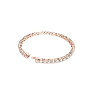 Foto 4 | Pulsera De Tenis Swarovski Matrix Con Piedras Transparentes En Oro Rosa M - Venta Internacional.