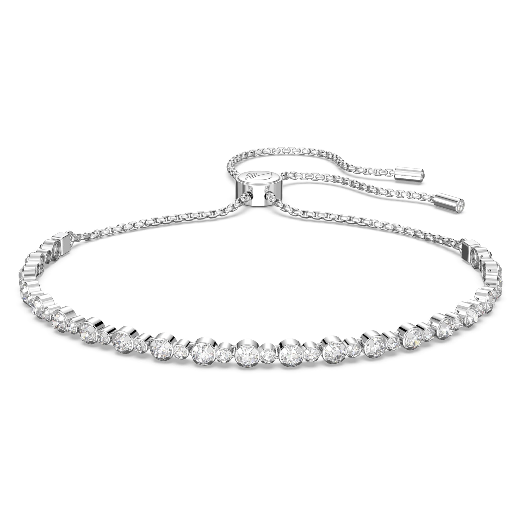 Pulsera De La Colección Swarovski Matrix Con Cristales Transparentes - Venta Internacional.