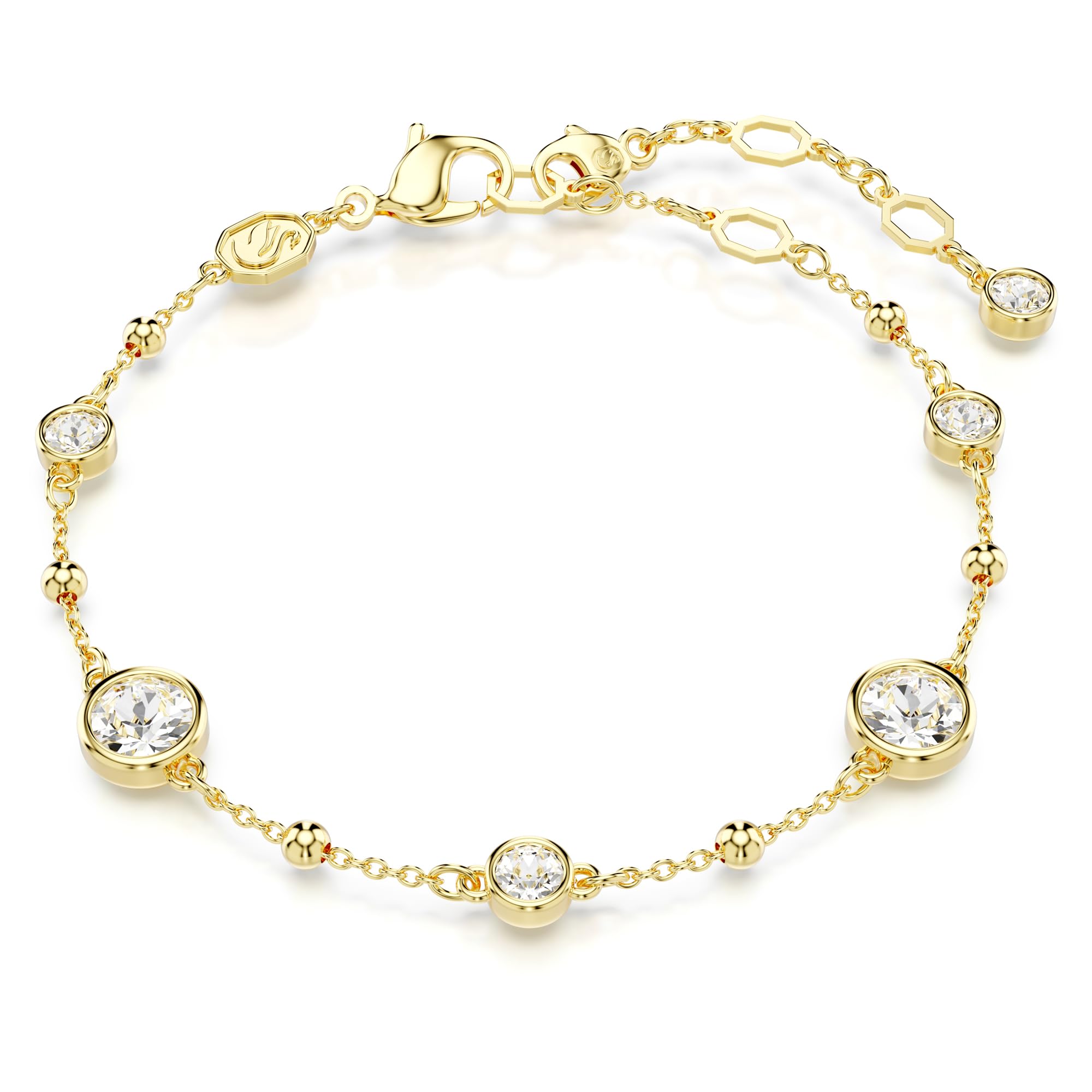 Pulsera Swarovski Imber Con Cristales Transparentes De Talla Redonda - Venta Internacional.