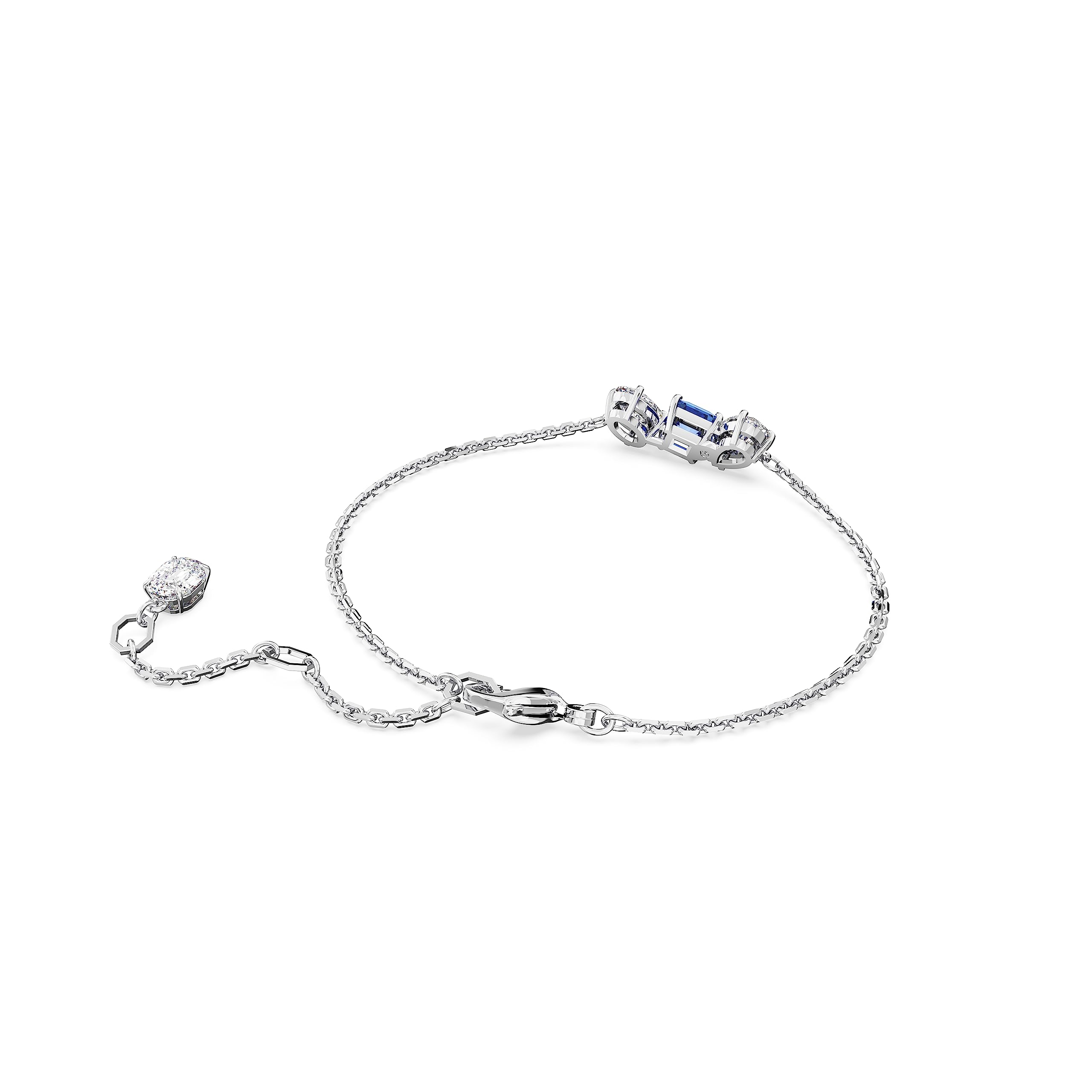 Foto 5 pulgar | Pulsera Swarovski Mesmera Con Piedras Azules Y Transparentes Rodio - Venta Internacional.