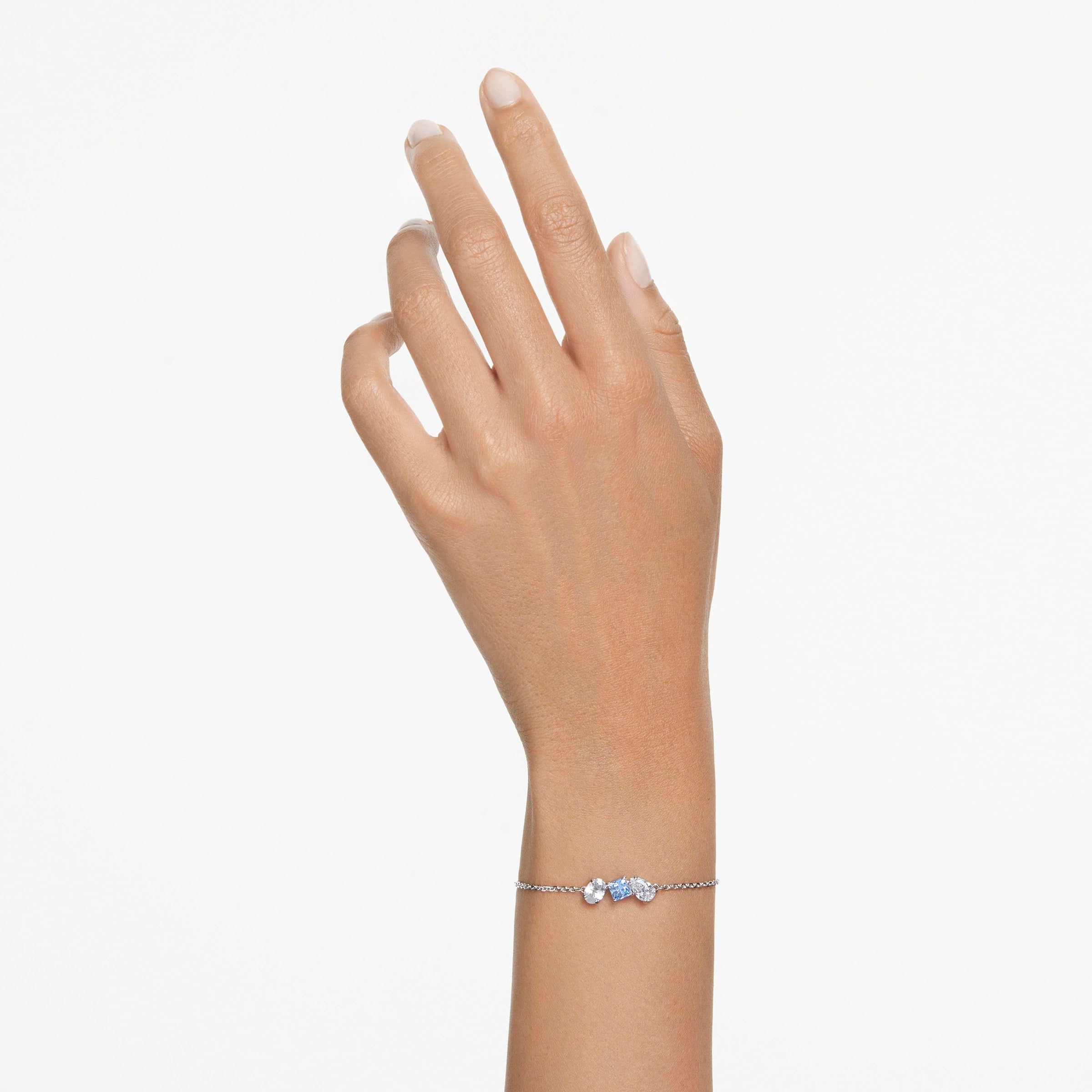 Foto 5 | Pulsera Swarovski Mesmera Con Piedras Azules Y Transparentes Rodio - Venta Internacional.