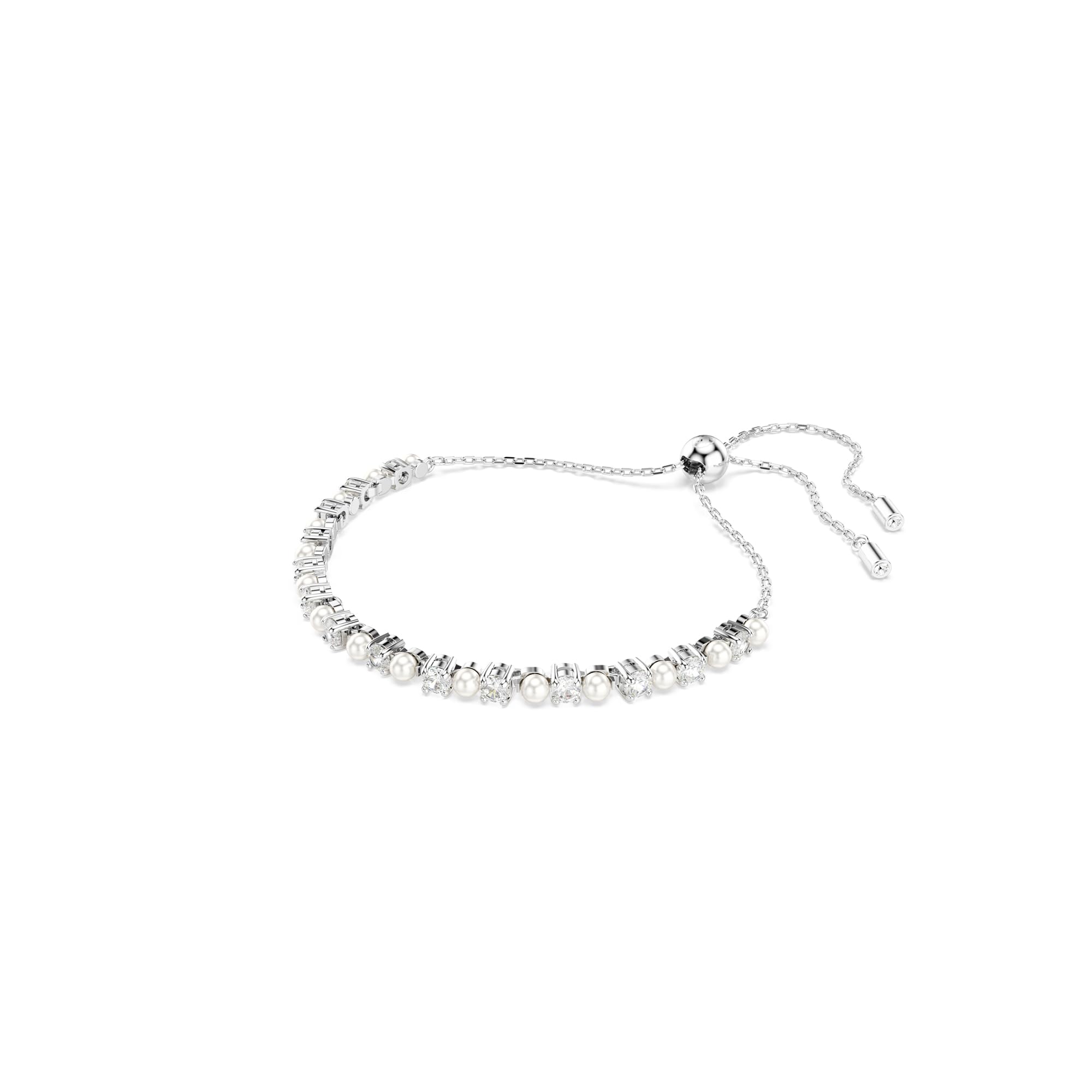 Foto 3 pulgar | Pulsera Swarovski Matrix Crystal Pearl Con Acabado En Rodio - Venta Internacional.