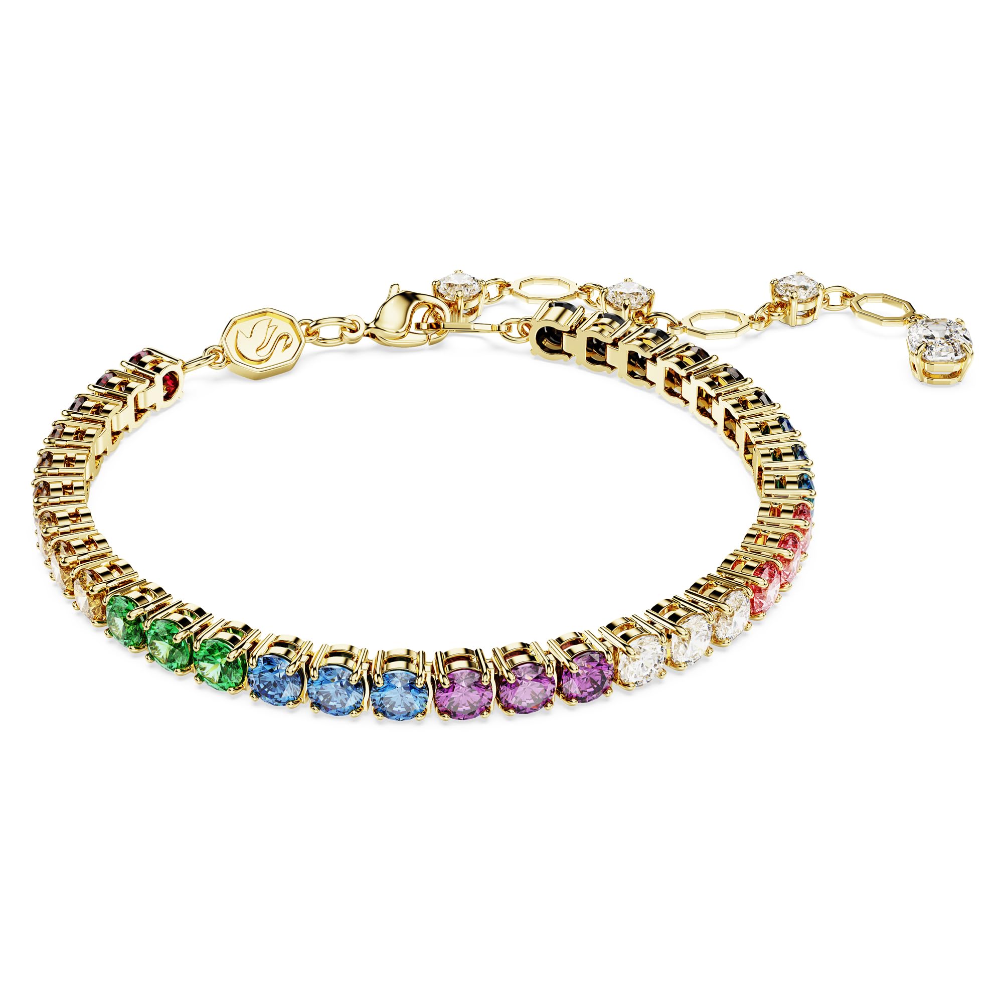 Foto 2 pulgar | Pulsera Swarovski Matrix Con Acabado Dorado Multicolor - Venta Internacional.