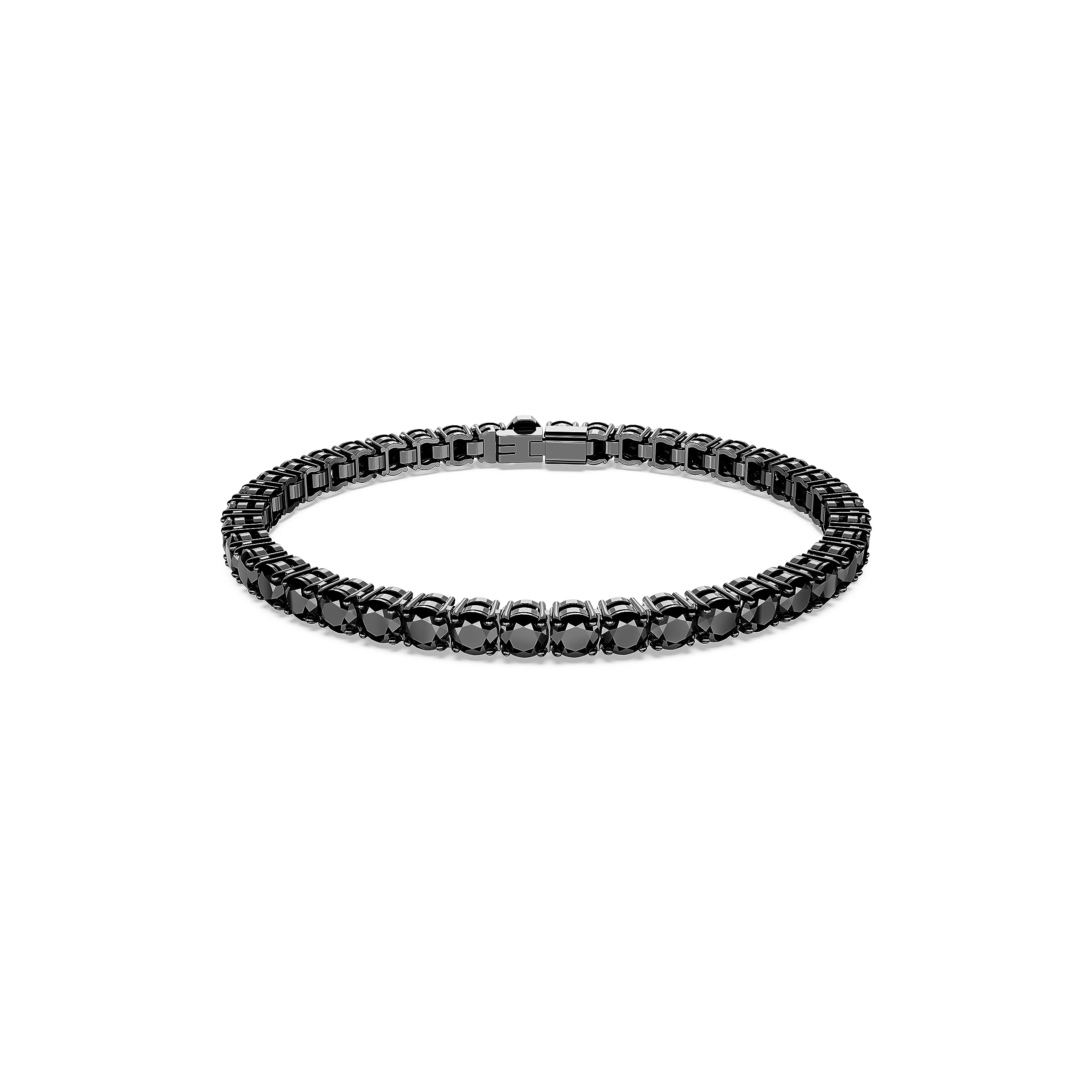 Foto 2 pulgar | Pulsera De Tenis Swarovski Matrix Con Piedras Negras De Talla Redonda - Venta Internacional.