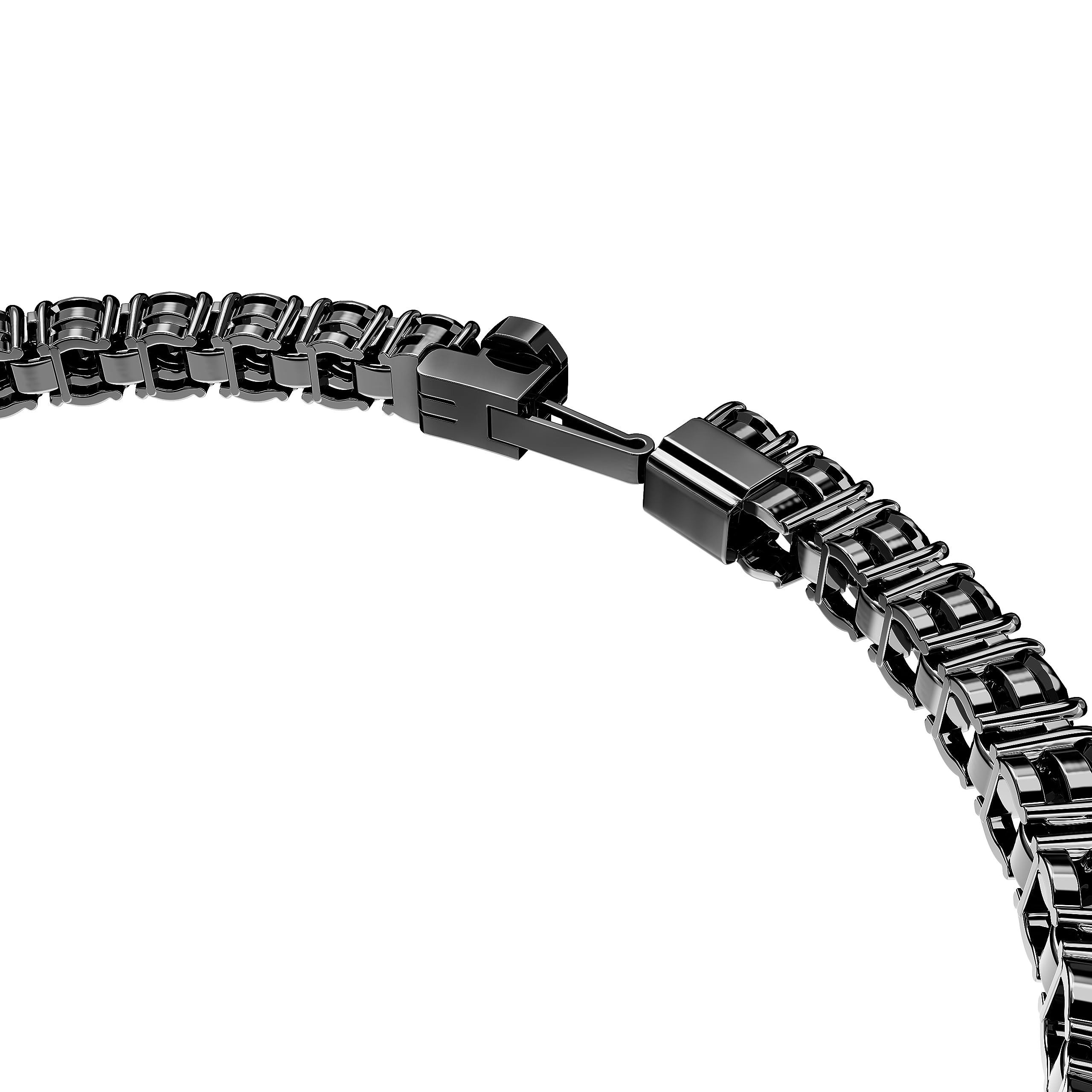 Foto 4 pulgar | Pulsera De Tenis Swarovski Matrix Con Piedras Negras De Talla Redonda - Venta Internacional.