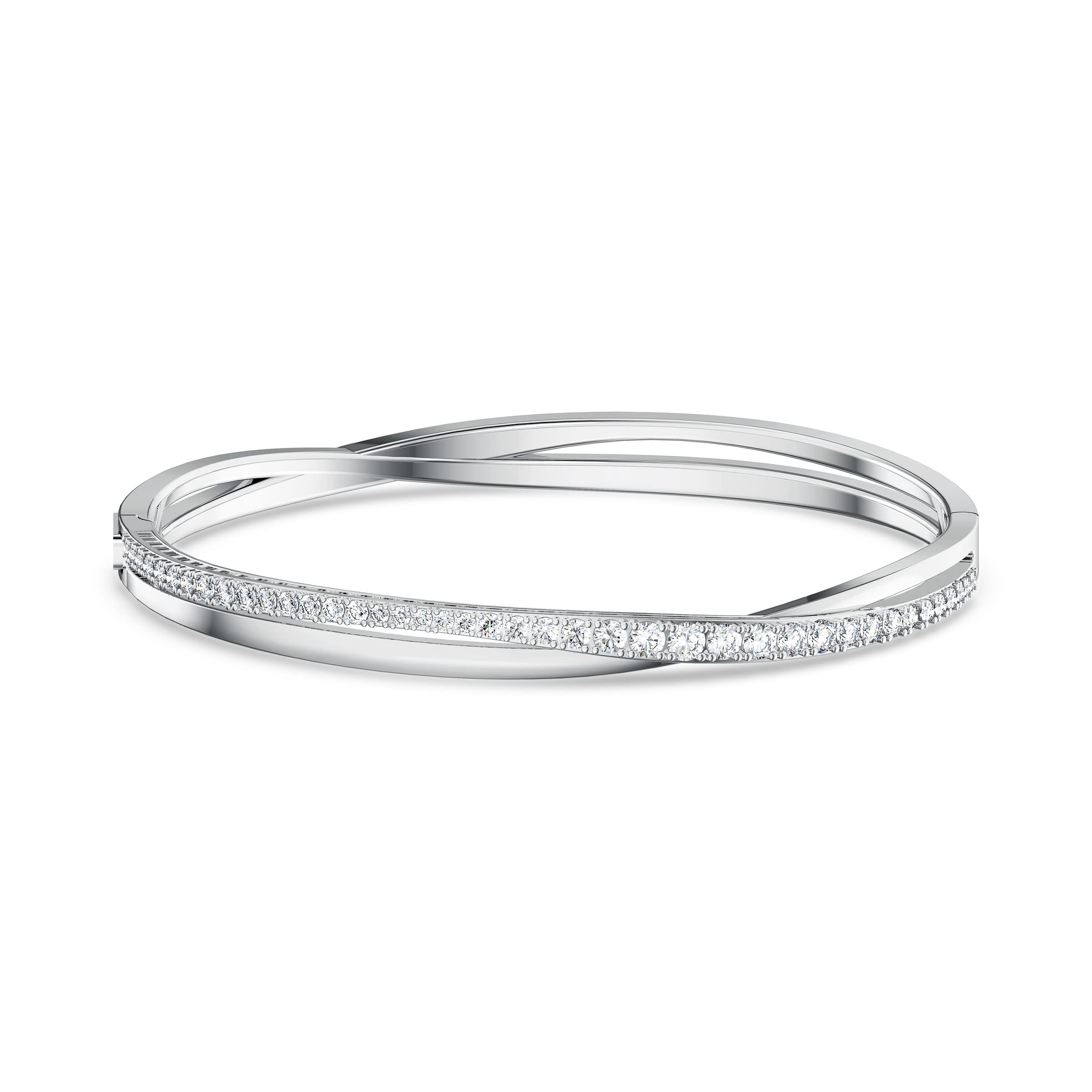 Foto 2 pulgar | Brazalete Swarovski Hyperbola Para Mujer Con Cristales Transparentes - Venta Internacional.