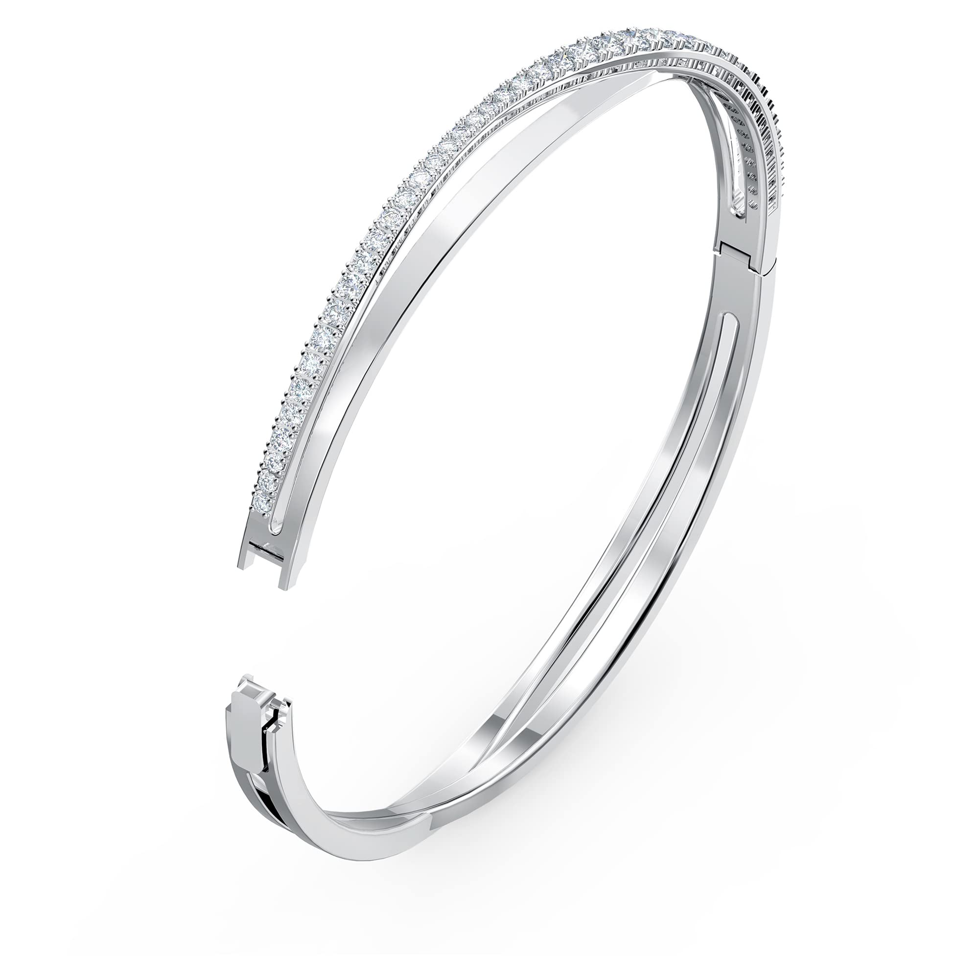 Foto 4 pulgar | Brazalete Swarovski Hyperbola Para Mujer Con Cristales Transparentes - Venta Internacional.