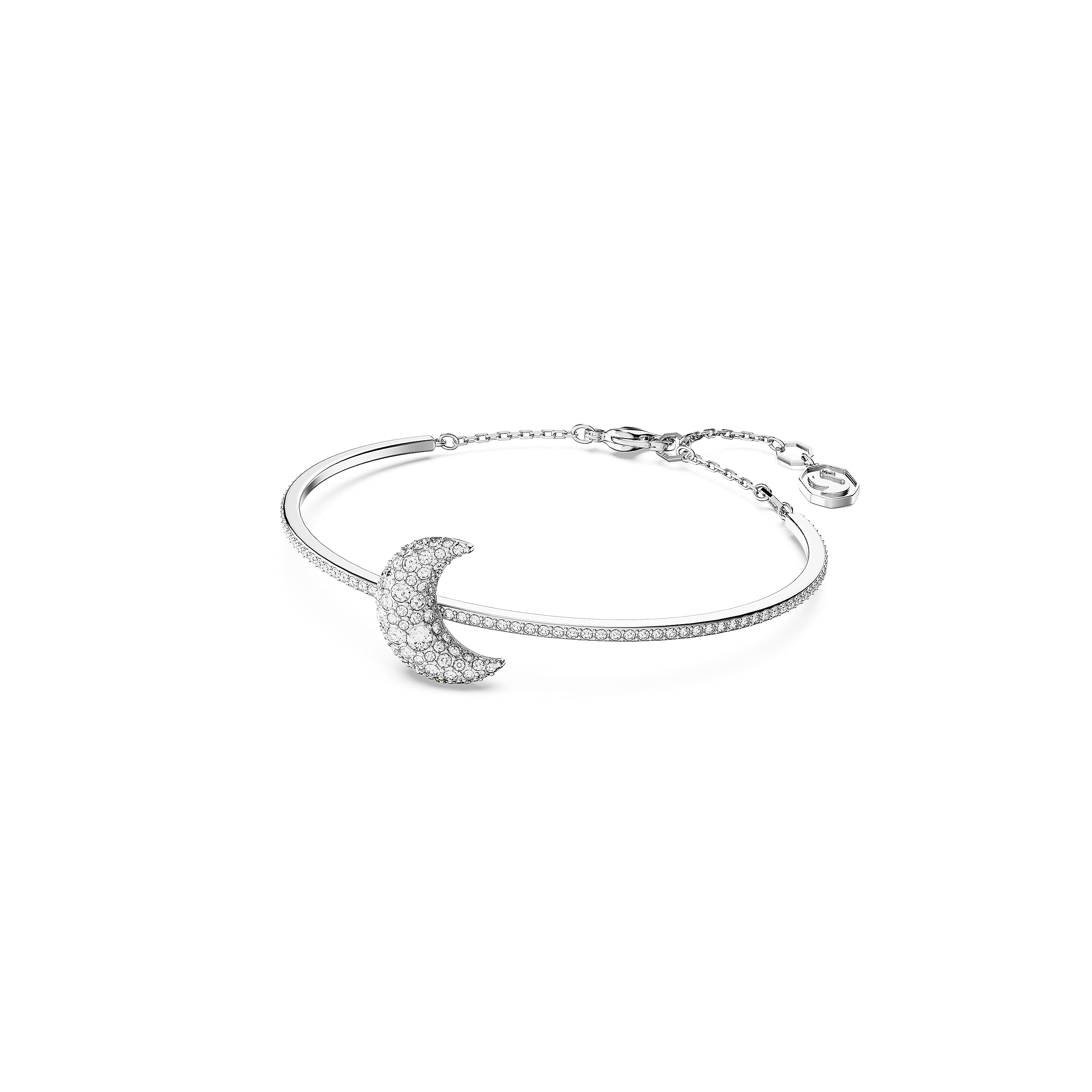 Foto 3 pulgar | Brazalete Swarovski Sublima De Rodio Con Pavé De Piedras Transparentes - Venta Internacional.