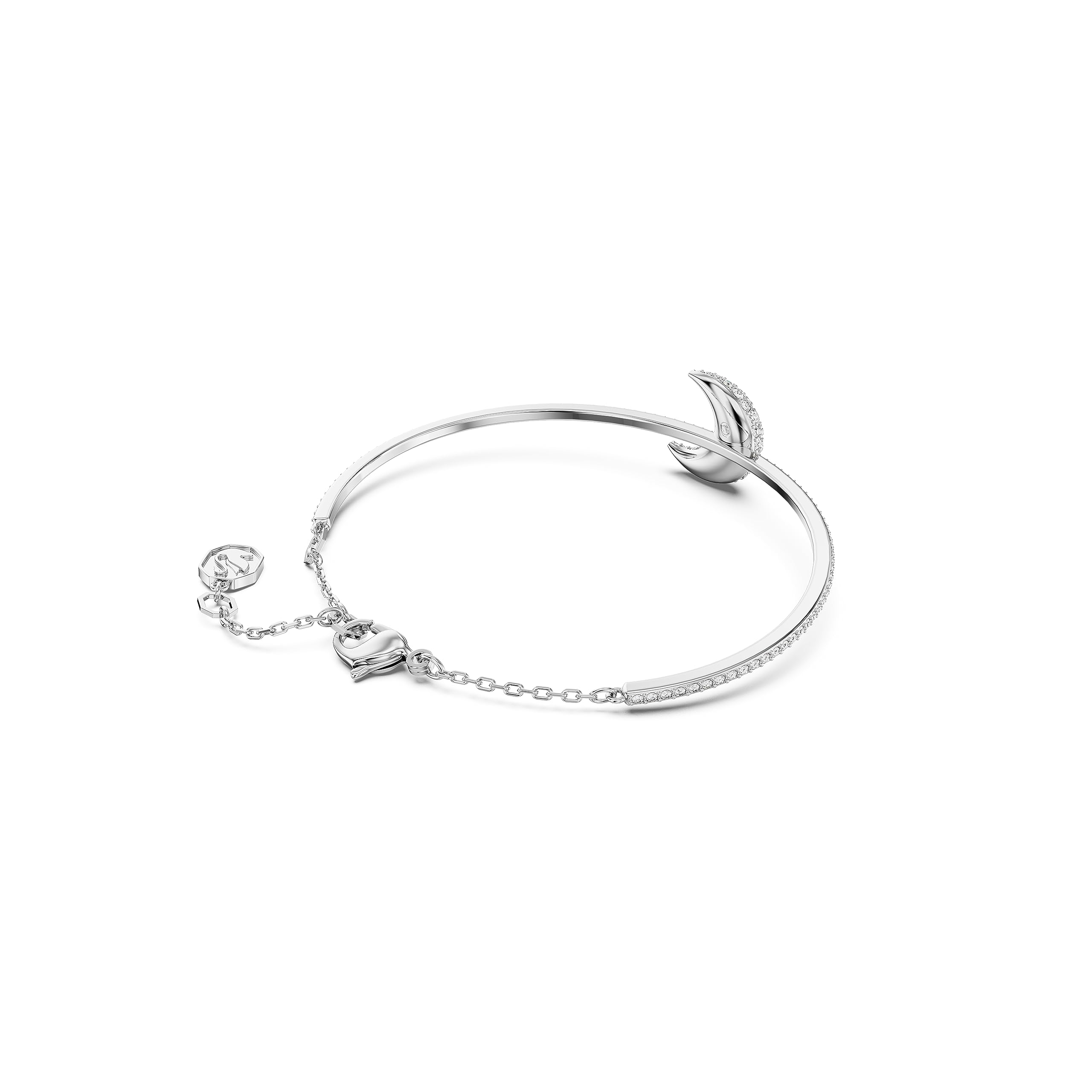 Foto 5 pulgar | Brazalete Swarovski Sublima De Rodio Con Pavé De Piedras Transparentes - Venta Internacional.