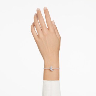 Foto 5 | Brazalete Swarovski Sublima De Rodio Con Pavé De Piedras Transparentes - Venta Internacional.