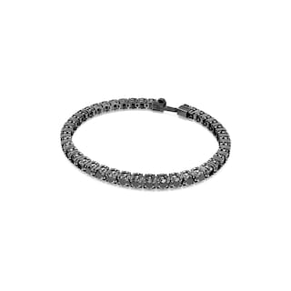Foto 2 | Pulsera De Tenis Swarovski Matrix Con Piedras Negras De Talla Redonda - Venta Internacional.