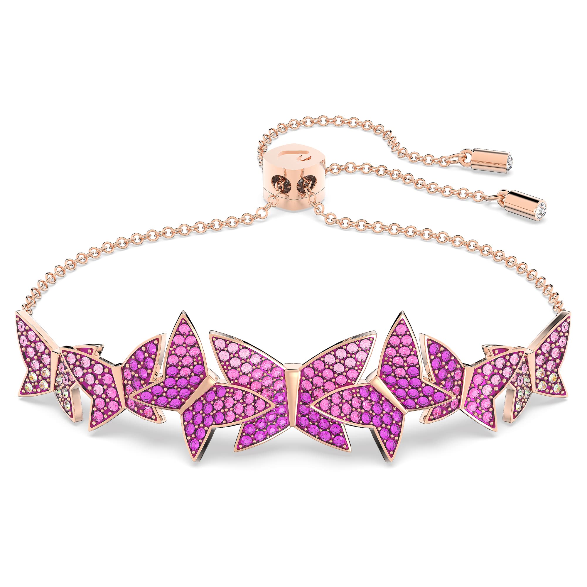 Foto 2 pulgar | Pulsera Swarovski Lilia Con Pavé De Cristal Rosa Y Mariposa - Venta Internacional.