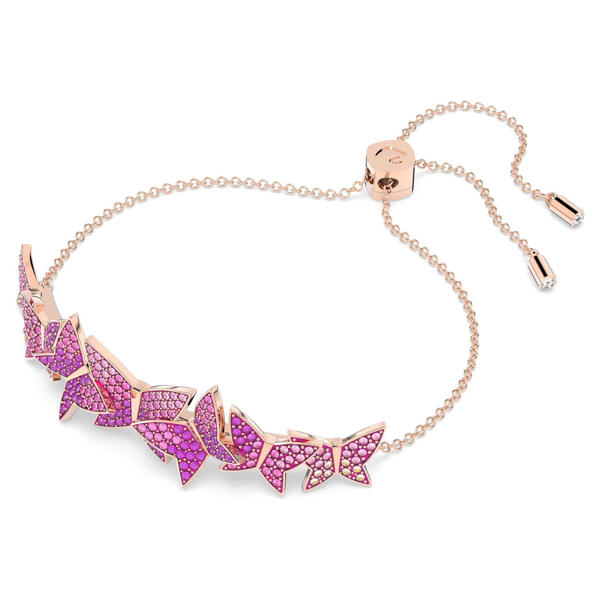 Foto 3 pulgar | Pulsera Swarovski Lilia Con Pavé De Cristal Rosa Y Mariposa - Venta Internacional.