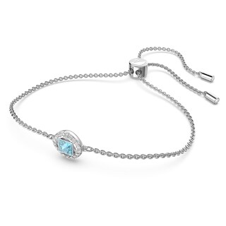 Foto 2 | Pulsera Swarovski Una Angelic Con Cristales Transparentes Y Aguamarina - Venta Internacional.