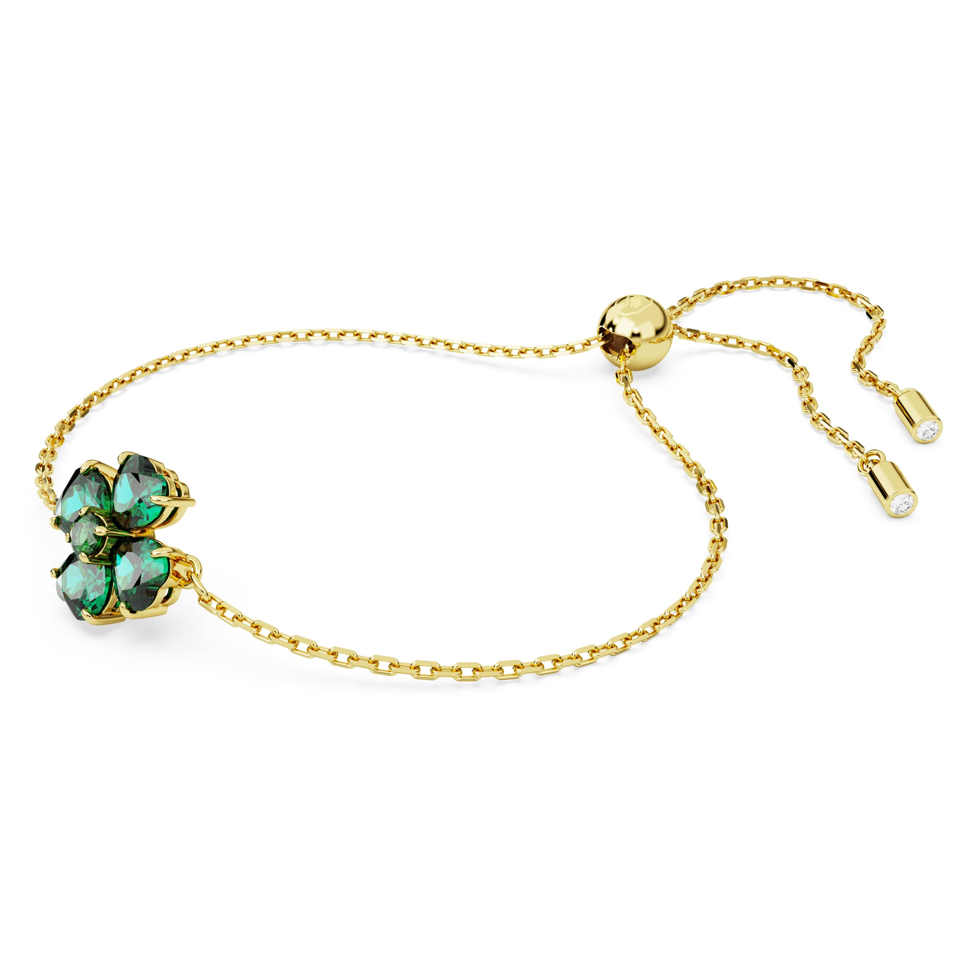 Foto 3 pulgar | Pulsera Swarovski Idyllia En Tono Dorado Con Piedras Verdes - Venta Internacional.