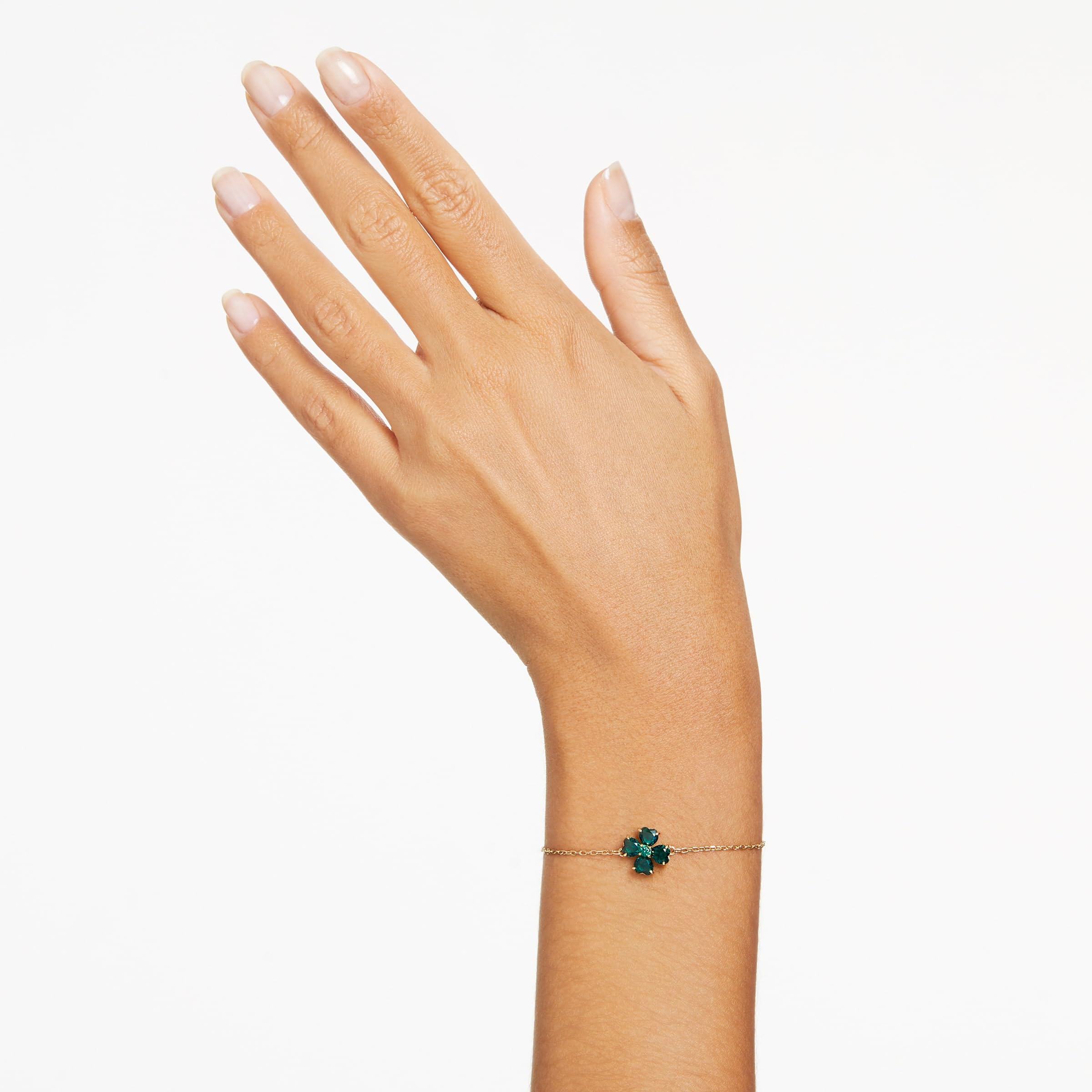 Foto 5 pulgar | Pulsera Swarovski Idyllia En Tono Dorado Con Piedras Verdes - Venta Internacional.
