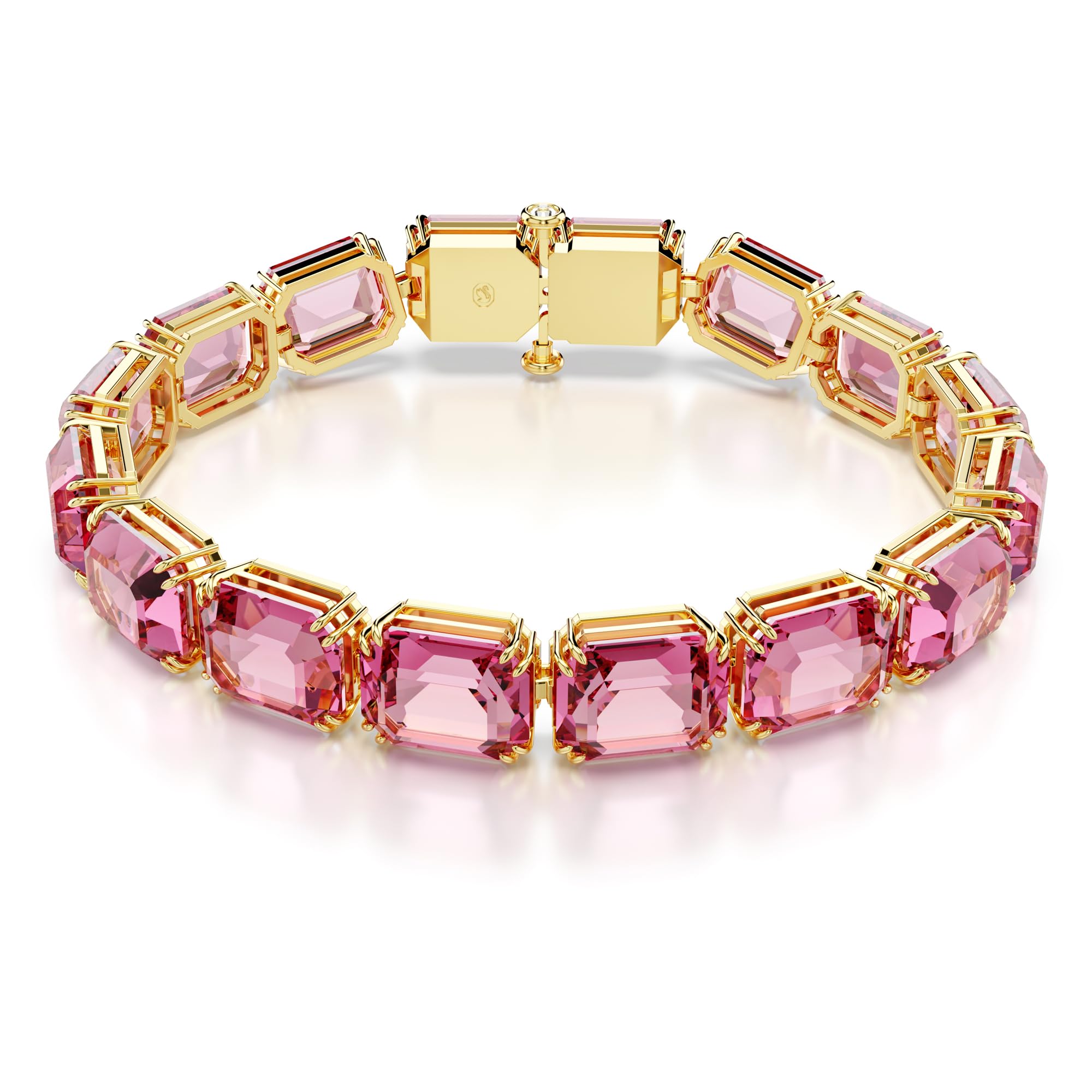 Foto 2 pulgar | Pulsera Swarovski Millenia Con Cristales De Talla Octagonal Rosa - Venta Internacional.