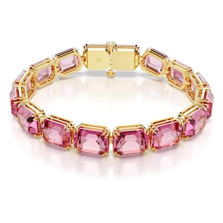 Foto 1 | Pulsera Swarovski Millenia Con Cristales De Talla Octagonal Rosa - Venta Internacional.
