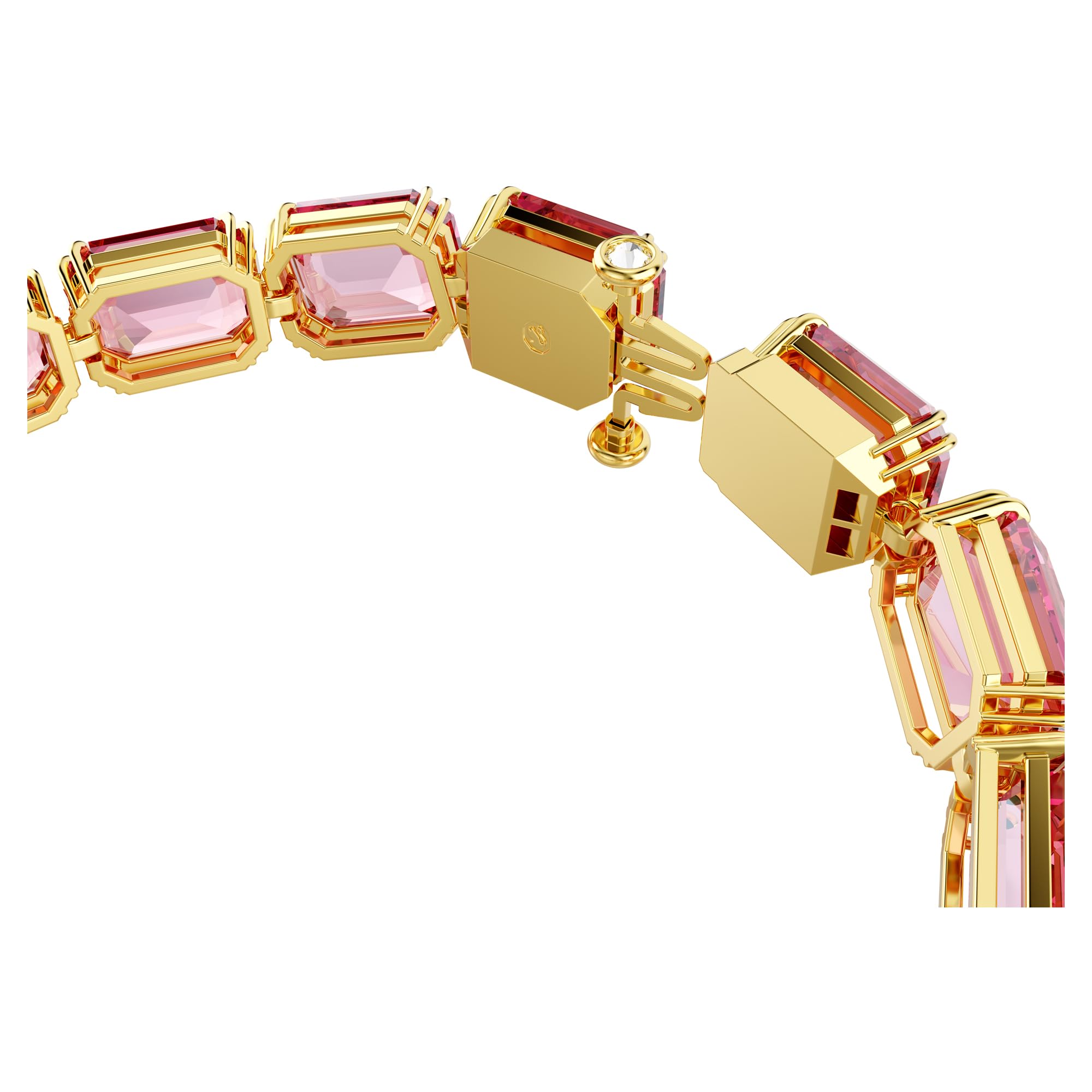 Foto 4 pulgar | Pulsera Swarovski Millenia Con Cristales De Talla Octagonal Rosa - Venta Internacional.