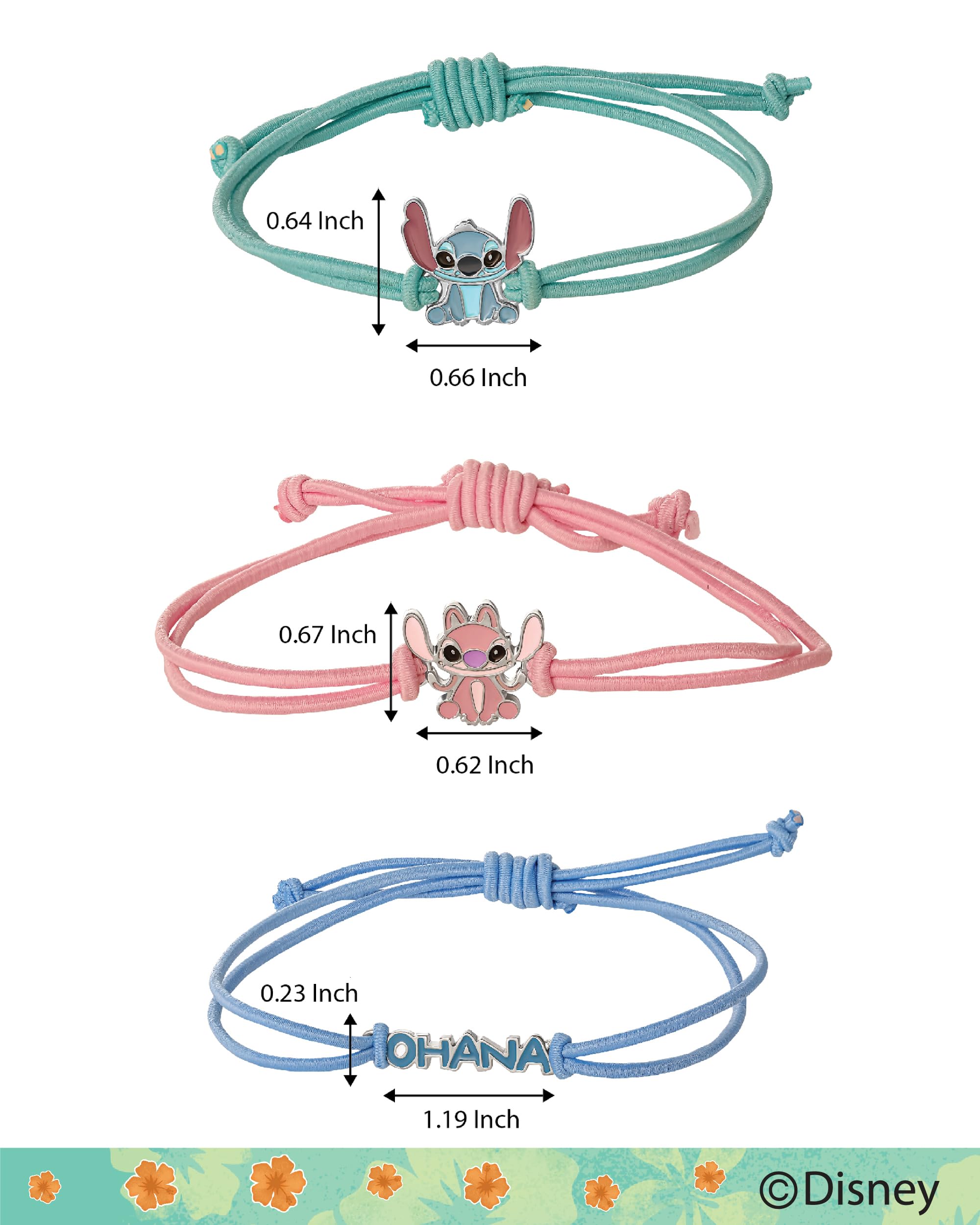 Foto 5 pulgar | Juego de Pulseras Disney Lilo & Stitch 3 Piezas - Venta Internacional