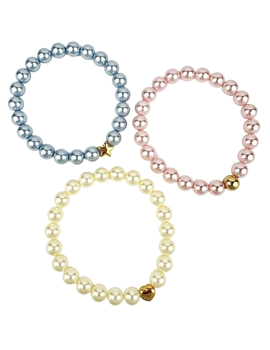 Foto 3 pulgar | Set De Pulseras De Perlas De Cristal Austriaco Y Chapa De Oro De 18k Marca Zvezda