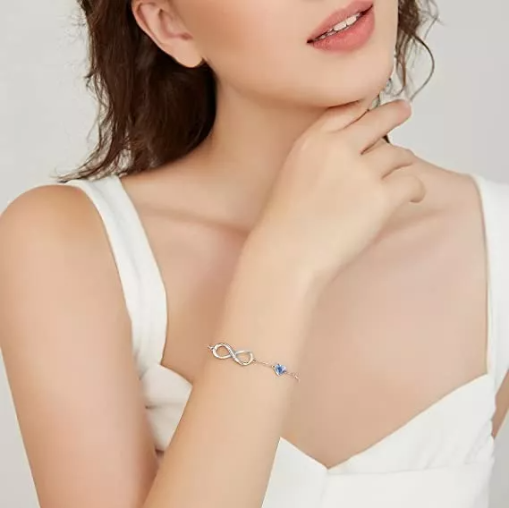 Foto 4 pulgar | Pulsera Xtellar De Corazón Entrelazado Para Dama Color Plata
