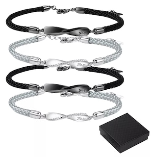 Foto 1 | Pulsera De Pareja Infinity Set 4 Pzs