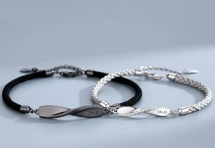 Foto 3 pulgar | Pulsera De Pareja Infinity Set 4 Pzs