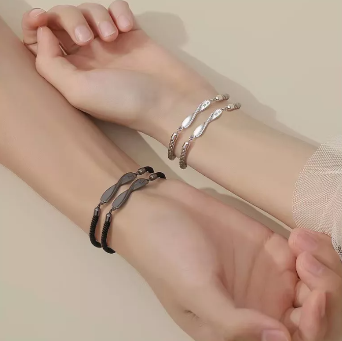 Foto 4 pulgar | Pulsera De Pareja Infinity Set 4 Pzs