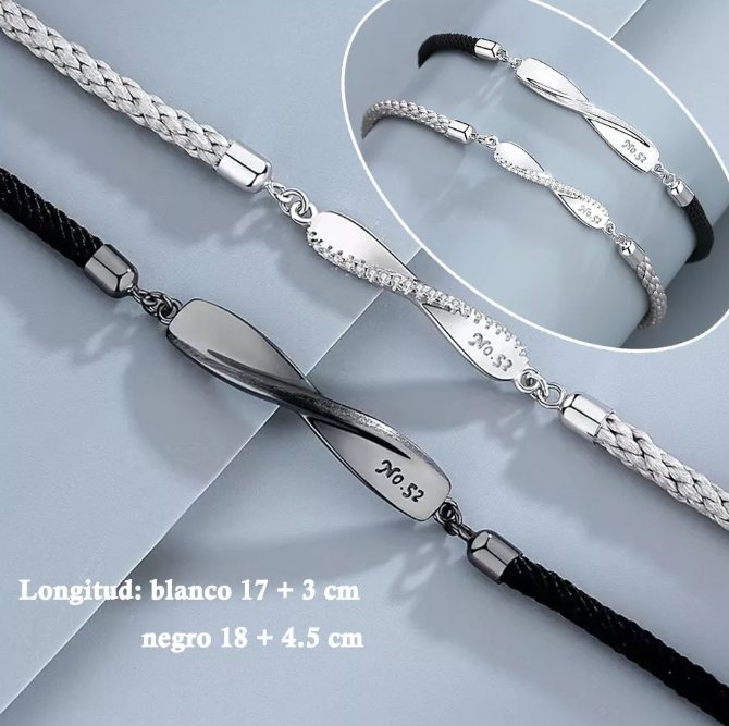 Foto 5 pulgar | Pulsera De Pareja Infinity Set 4 Pzs
