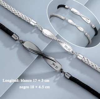 Foto 4 | Pulsera De Pareja Infinity Set 4 Pzs
