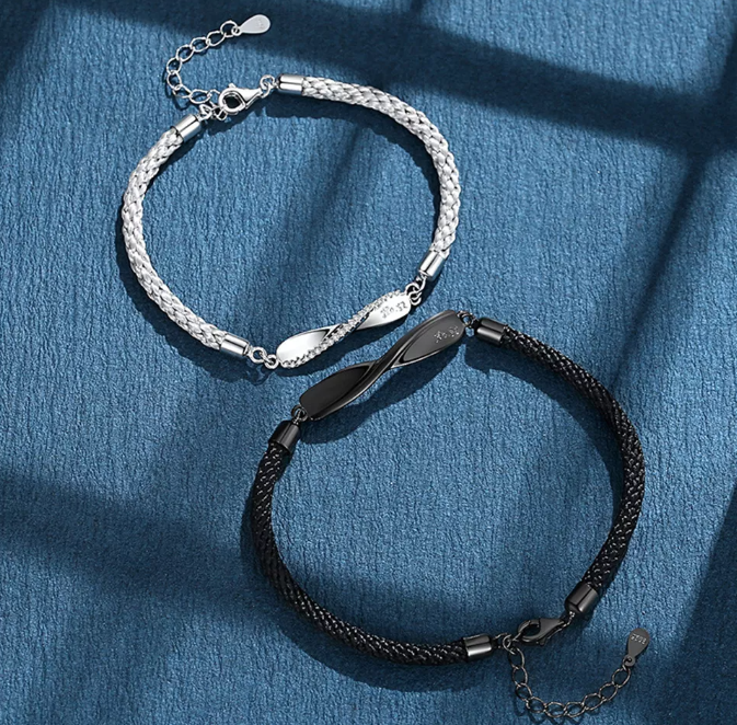 Foto 7 pulgar | Pulsera De Pareja Infinity Set 4 Pzs