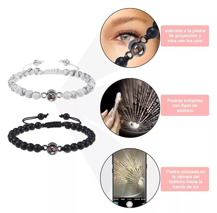 Foto 4 pulgar | Set Pulsera Xtellar Idiomas Pareja