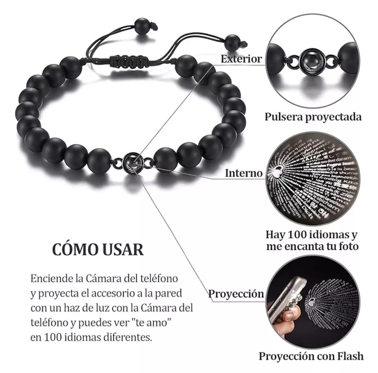Foto 5 pulgar | Set Pulsera Xtellar Idiomas Pareja
