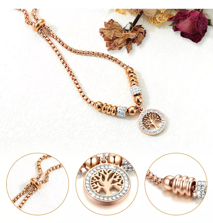 Foto 4 pulgar | Pulsera Xtellar De  Mujer De Acero Árbol Life