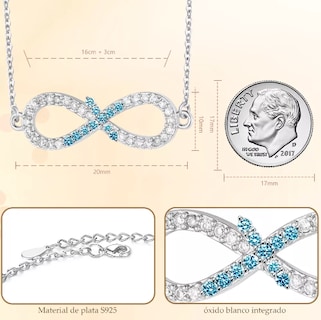 Foto 2 | Pulsera Xtellar Para Mujer Amor Infinito Ajustable Color Plata