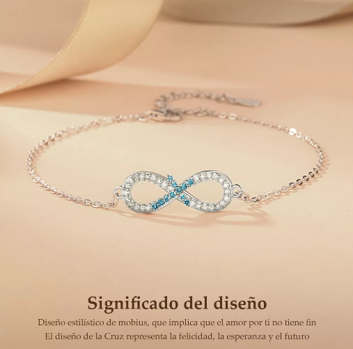 Foto 4 pulgar | Pulsera Xtellar Para Mujer Amor Infinito Ajustable Color Plata