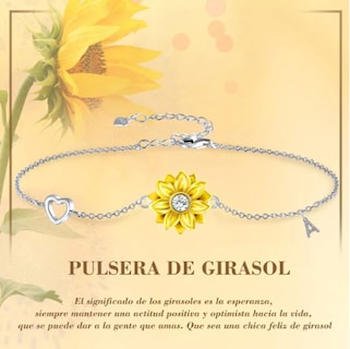 Foto 2 | Pulsera Xtellar De Plata 925 De Girasol Color Plata