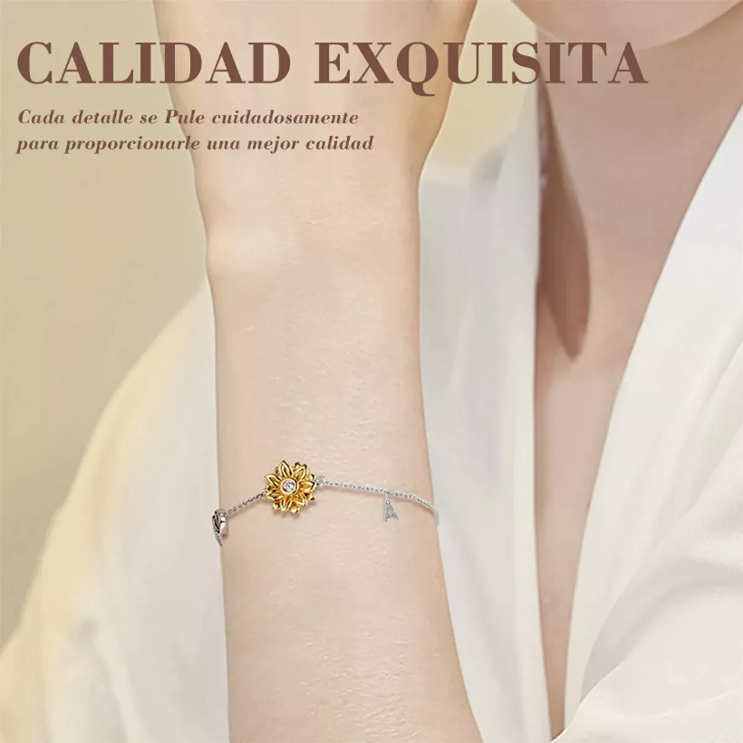 Foto 5 pulgar | Pulsera  Xtellar De Plata 925 De Girasol Color Plata