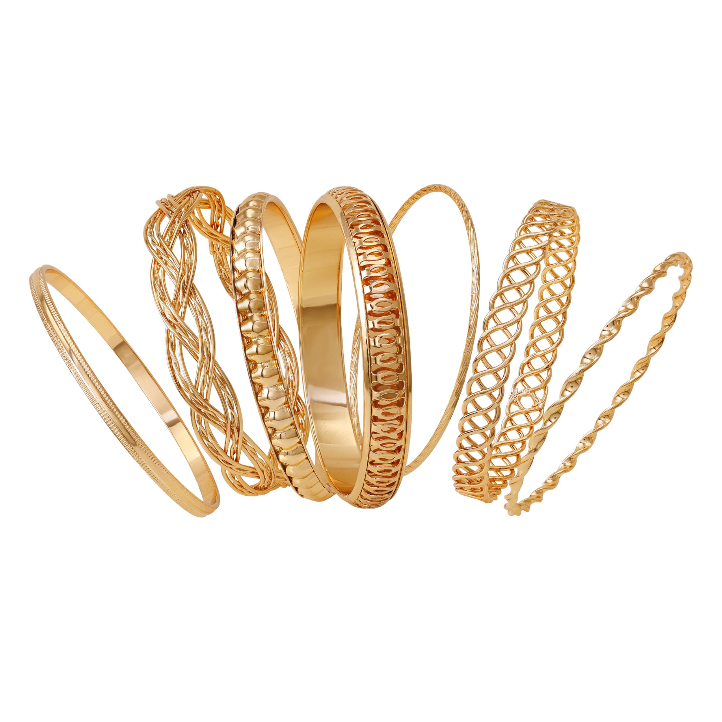 Foto 2 | Brazalete Guess Basic Gold 7 Piezas - Venta Internacional