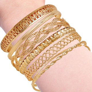 Foto 3 | Brazalete Guess Basic Gold 7 Piezas - Venta Internacional