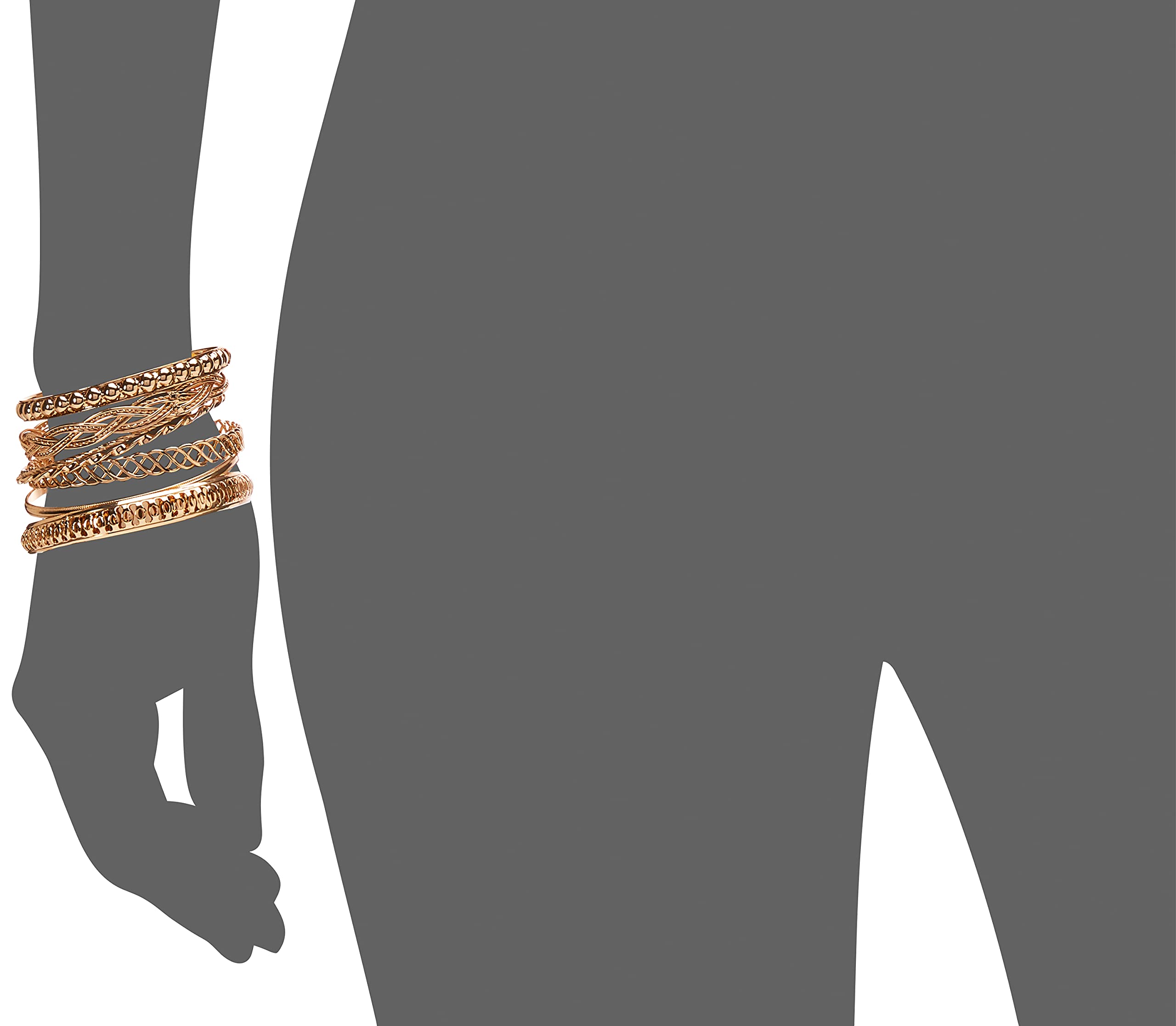 Foto 5 pulgar | Brazalete Guess Basic Gold 7 Piezas - Venta Internacional