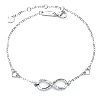Foto 1 | Pulsera Amor Infinito Xtellar Plata 925 Con Corazones Ajustable Color Plata