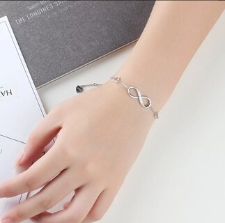 Foto 4 | Pulsera Amor Infinito Xtellar Plata 925 Con Corazones Ajustable Color Plata